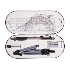 Hot Sale Drawing Tools Mathematical Geometry Ruler <strong>Set</strong> 8 Pcs Plastic Math Compass Geometry Kits for Kids Student - Product Image 2