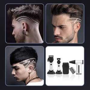 Tondeuse à cheveux professionnelle sans fil 4-en-1 à moteur haute vitesse, tondeuse, rasoir et <span class=keywords><strong>kit</strong></span> ventilateur turbo, machine à couper les cheveux, outils de barbier - Product Image 4