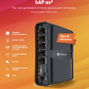 Router MikroTik HAP Ax2 (C52iG-5HaxD2HaxD-TC) de Doble Banda 5GHz con Encriptación WEP, Función QoS y Soporte para Módem - Product Image 3