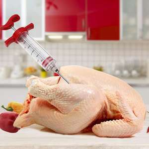 หัวฉีด<span class=keywords><strong>หมัก</strong></span>พลาสติกพร้อมเข็มสแตนเลสสำหรับบาร์บีคิว, ไก่งวง, ไก่, เนื้อวัว, เนื้อหมู - Product Image 1