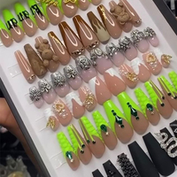 Échantillon gratuit, étiquette privée, couverture, artificiel, art, ongles en acrylique à presser, nouveau design, ongles à presser, designer, sur mesure, OEM, faux ongles