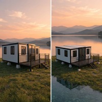 Maison conteneur préfabriquée moderne, portable, extensible et respirante, bâtiment de bureau modulaire tout-en-un, bureau à domicile, villa