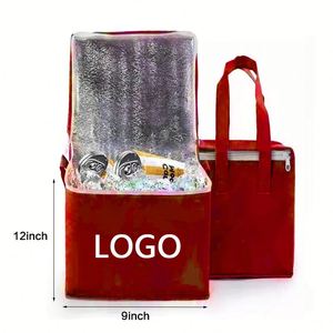 Customized Reusable Thermal Insulated Beers Cooler Bag Lunch Carry Picnic Cooling Non Woven Grocery Shopping - Product Image 3