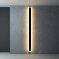 Lampes murales LED contemporaines en aluminium noir pour hôtel, restaurant, décoration murale, chambre à coucher, salon, escalier, couloir