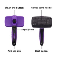 Elecpet Fabricant OEM et ODM de poils d'animaux pour chats et chiens Toilettage Perte de poils d'animaux Brosse à lisser autonettoyante Produits Peignage pour chats
