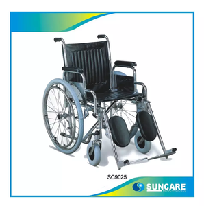 Suncare 18 thép Xe lăn có thể tháo rời tay vịn và nâng cao <span class=keywords><strong>footrest</strong></span> PVC da lên Holst khung thép với Chrome kết thúc - Product Image 5