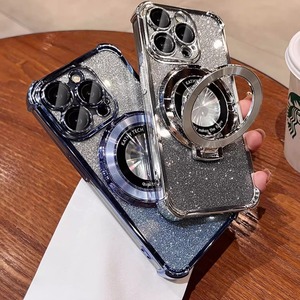 Thích hợp cho 16 trường hợp điện thoại, bốn góc chống thả 15Pro với ống kính phim, long lanh bột từ đứng 4 - Product Image 2