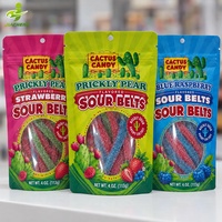 Sachets personnalisés imprimés pour bonbons, en aluminium alimentaire, avec fermeture éclair, pochettes d'emballage en Mylar, sachets autoportants avec fenêtre
