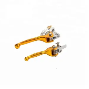 pit bike alloy brake&clutch folding levers Adjustable alloy brake and clutch levers Gold