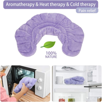 Coussin chauffant pour le cou, chauffe-cou micro-ondable avec chaleur humide pour soulager le stress et la douleur, chauffe-cou micro-ondable pour femme