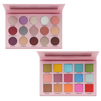 Palette de fards à paupières en poudre diamantée OCHAIN Private Label, haute pigmentation, 15 couleurs, formule longue tenue