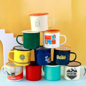 Bán Buôn 4/7/12/16Oz Màu Xanh Lá Cây Số Lượng Lớn Giá Rẻ Men Cup Lfgb Retro Cắm Trại Cốc Decal In 14Oz Bãi Biển Men Cốc Màu Logo Cốc Tùy Chỉnh - Product Image 3