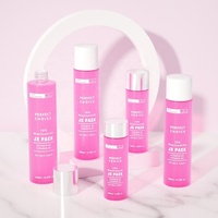 Logo privé personnalisé 100 120 200 250ml bouteille de toner de luxe en plastique soin de la peau crème lotion emballage cosmétique bouteille à bouchon à vis