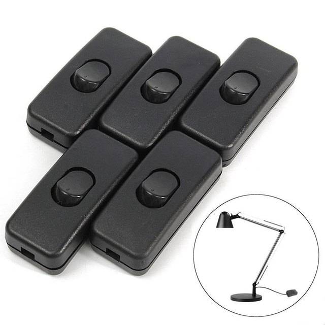 Single Pole Push Button Switch Inline Black Design for Power Cord Cable 250v Max. Voltage on off Switch 8s.303 Series