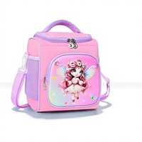 Sac à lunch isotherme pour enfants, grande capacité, sac thermique en tissu Oxford, fermeture éclair, portable, motifs de dessins animés mignons, pour l'école et le bureau des enfants