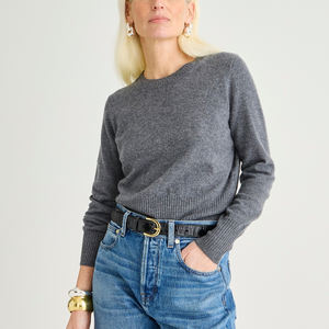 Pull en tricot uni confortable pour femme, décontracté, pour l'hiver, avec logo sur le devant, anti-froissement et respirant, polyester/coton - Product Image 1