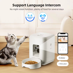 Alimentador para perros personalizado con vídeo, alimentador inteligente para mascotas, dispensador de comida seca para perros, temporizador cuantificado, Control WIFI, alimentador para gatos, cuenco para perros - Product Image 3