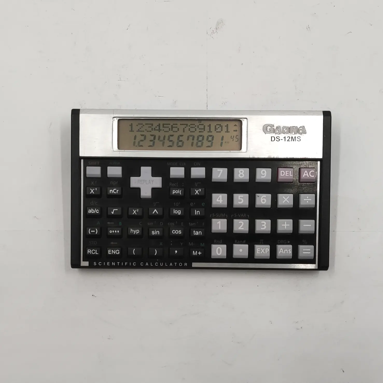 Дешевый ученик Настольный калькулятор 12-значный двойной мощности (солнечная батарея)