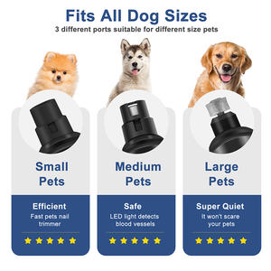 2024 ייצור מקצועי מטחנת ציפורניים לכלבים חשמלית עם אור LED גוזם ציפורניים קטן לחיות מחמד לחיות מחמד - Product Image 5