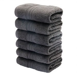 Serviette de bain de luxe 100% coton gris foncé | Serviettes en tissu éponge de qualité supérieure pour hôtel et spa, ultra douces, très absorbantes, 600 GSM, qualité export - Product Image 2