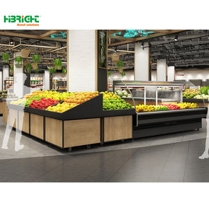 Dessin 2D 3D Étagère de magasin de détail Conception de ventilation Étagère de gondole de support de légumes de supermarché commercial - Product Image 2