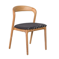 Chaise de salle à manger en bois vintage de luxe, chaises de salle à manger Chippendale rembourrées avec coussin en bois de frêne massif à vendre