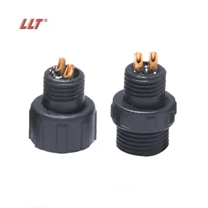 Low Voltage 2 3 4 5 6 7 8 Pin Waterproof Electrical Wire Connector M12 Plug IP67