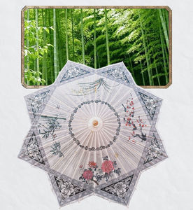 Parasol <span class=keywords><strong>de</strong></span> mariage TX1057, parapluie chinois traditionnel octogonal en papier huilé, commande manuelle pour fêtes - Product Image 6