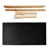 Unmontierter Langs troth Bienenstock, Deep Brood Box in Wachs getaucht mit 10 Rahmen und Kamm Foundation Sheets
