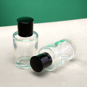 Bouteille en verre vide de parfum moderne cylindrique transparente de 50ml 75ml - Product Image 1