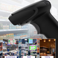 Escáner de Códigos QR USB, Lector de Códigos de Barras 1D, Pistola Escáner de Códigos de Barras para Pagos en Tiendas y Supermercados