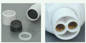 Vòi rửa chén nhà bếp, vòi trộn nước nhà bếp một tay cầm, cao cấp, hình vuông, mạ điện, hợp kim kẽm mạ crôm, nhựa hiện đại - Product Image 3