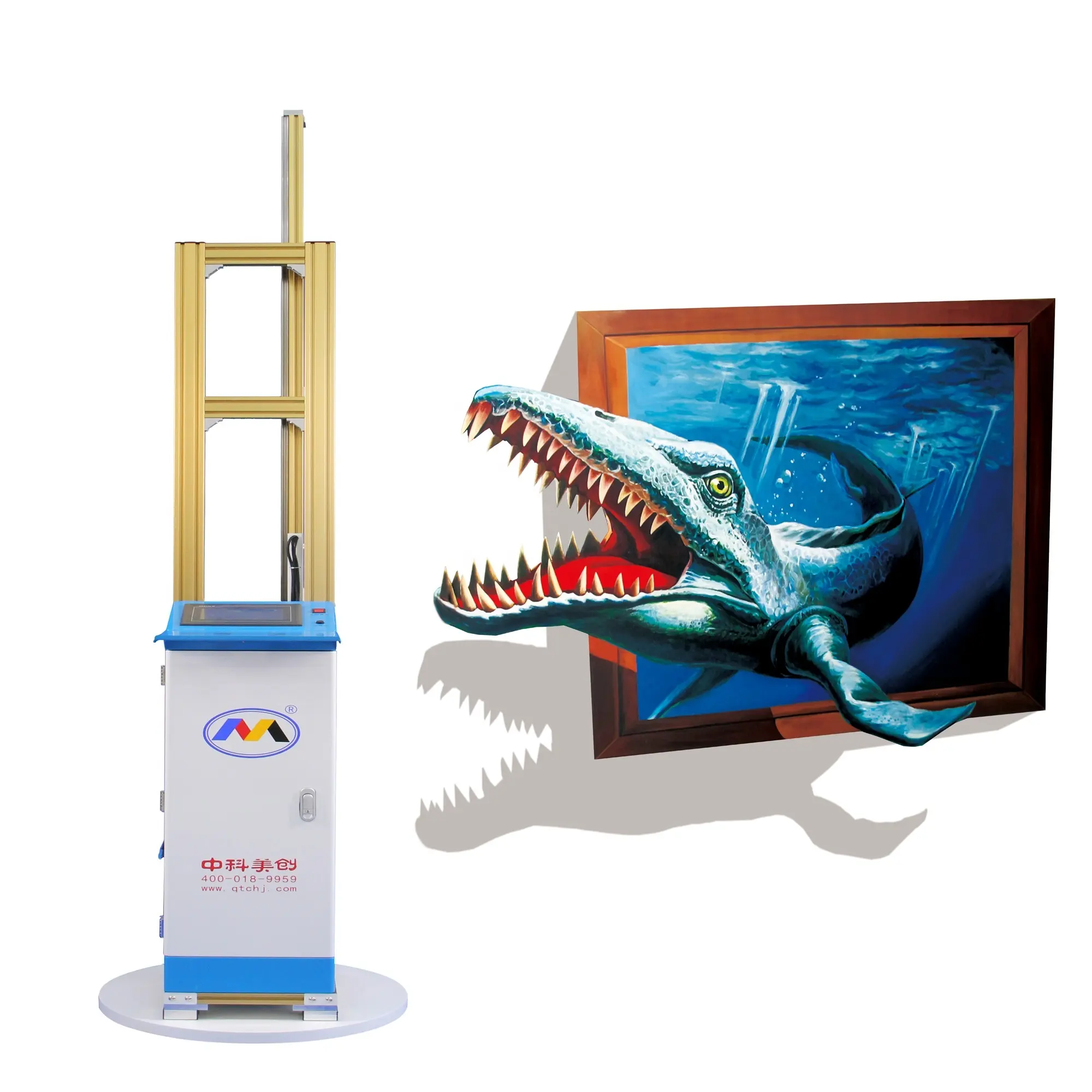 New Model Top Quality Touch Computer All In One 2880dpi Precision Wall Inkjet Printer , Wall Photo Painting Machine