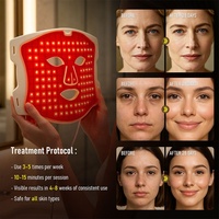 Masque facial en silicone à LED infrarouges proches pour traitement de l'acné et blanchiment, 400 puces LED, à utiliser à la main