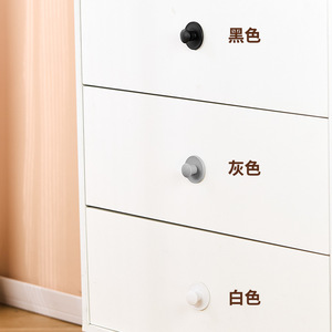 Furniture Handle And <b>Knob</b> Round Plastic Self Adhesive Drawer Cabinet <b>Door</b> Minimalist Easy Installation Frosted - Product Image 1