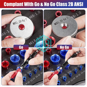 Red & Blue Thread Checker Set 50Pcs Masculino/Feminino Calibres para Parafusos e Porcas 27 Polegada 23 Metric <span class=keywords><strong>Detector</strong></span> de Tamanho Padrão em Caixa Compacta - Product Image 5