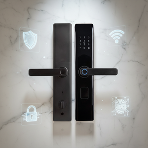 Serrure de porte intelligente Tuya intégrée au système <span class=keywords><strong>WiFi</strong></span>, déverrouillage biométrique par empreinte digitale, application à distance, haute sécurité, serrure électronique pour appartement - Product Image 3