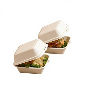 Direct usine, 1000 ml, 8 pouces, 3 compartiments, carton ondulé écologique, doublure en éponge, matériaux recyclés, compostable, biodégradable - Product Image 4