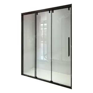 Anti-Explosion Stainless Steel Hinge Sliding Tempered Glass Bathroom Cabin Security Shower Enclosure Round