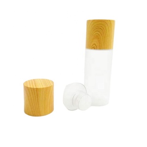 OEM vacío grande sobre tapa 100ml Cuidado de la piel crema loción botella de madera tapón de rosca botellas fabricante/al por mayor - Product Image 1