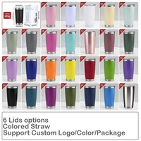 Gobelets isothermes réutilisables en métal 20 oz avec logo personnalisé, tasses en acier inoxydable à double paroi, mug de voyage isolé