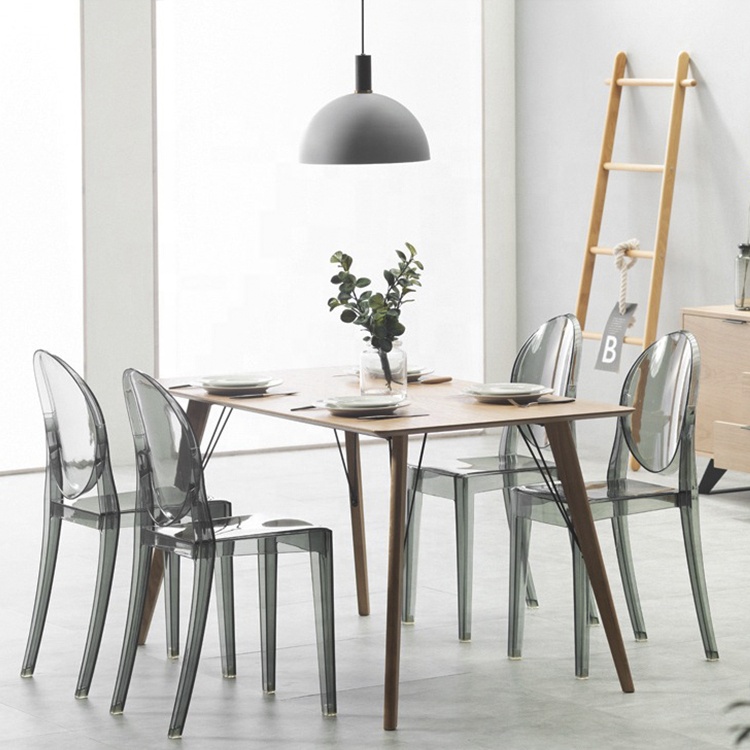 Оптовая продажа с фабрики Moq 4 шт. материал ПК Прочные прозрачные пластиковые свадебные стулья для вечеринки/свадьбы