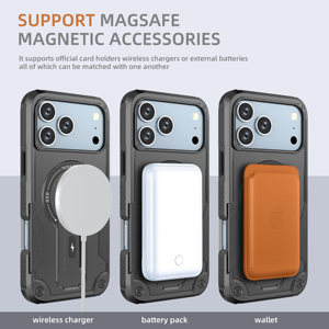 Funda Magnética Invisible para Teléfono, TPU+PC, Antigolpes, de Lujo, para <span class=keywords><strong>iPhone</strong></span> 17 16 15 14 <span class=keywords><strong>13</strong></span> Air <span class=keywords><strong>Pro</strong></span> Max Plus, Gran Venta - Product Image 2