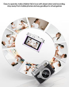 Mini caméra numérique rétro tendance 2026 pour enfants, porte-clés, enregistreur vidéo AVI 1080P 20MP, caméra Vlog - Product Image 5