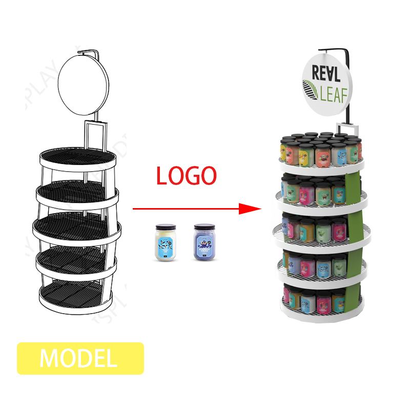Apache Custom Metal Multi-layer Aromatherapy Display Racks for Candle Jars with Ample Capacity for Boutique Store Wholesale OEM — view 4