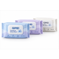 Lingettes humides pour bébé OEM, 72 unités, sans parfum, douces, avec couvercle refermable