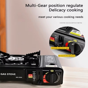 Estufa Portátil de Gas <span class=keywords><strong>Butano</strong></span> de un Quemador con Maletín de Transporte <span class=keywords><strong>para</strong></span> Camping, Cocina al Aire Libre, Picnic y Fiestas - Product Image 3