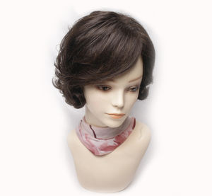 Perruque Bob Courte Ondulée Élégante en Cheveux Humains WIGTS, Faite à la Main, 6 Pouces, Noir Naturel et Brun, Extension de Cheveux Ultra-Fine et Respirante - Product Image 3