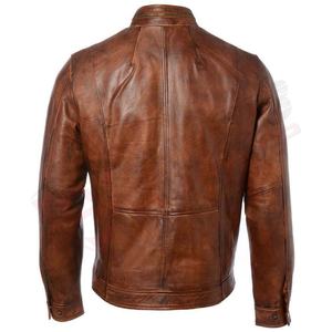 Offre Spéciale vestes en cuir PU minces personnalisées pour hommes en détresse à la mode décontractée pour motard chez Qasaab Gloves Company - Product Image 6
