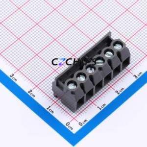 950-FL-DS/06 Plug-in Terminal Block P=5mm Connector ( Construction: 1x6P )( Pitch: 5mm )( Color: Gray )( Total PIN Count: 6P ) - Product Image 1
